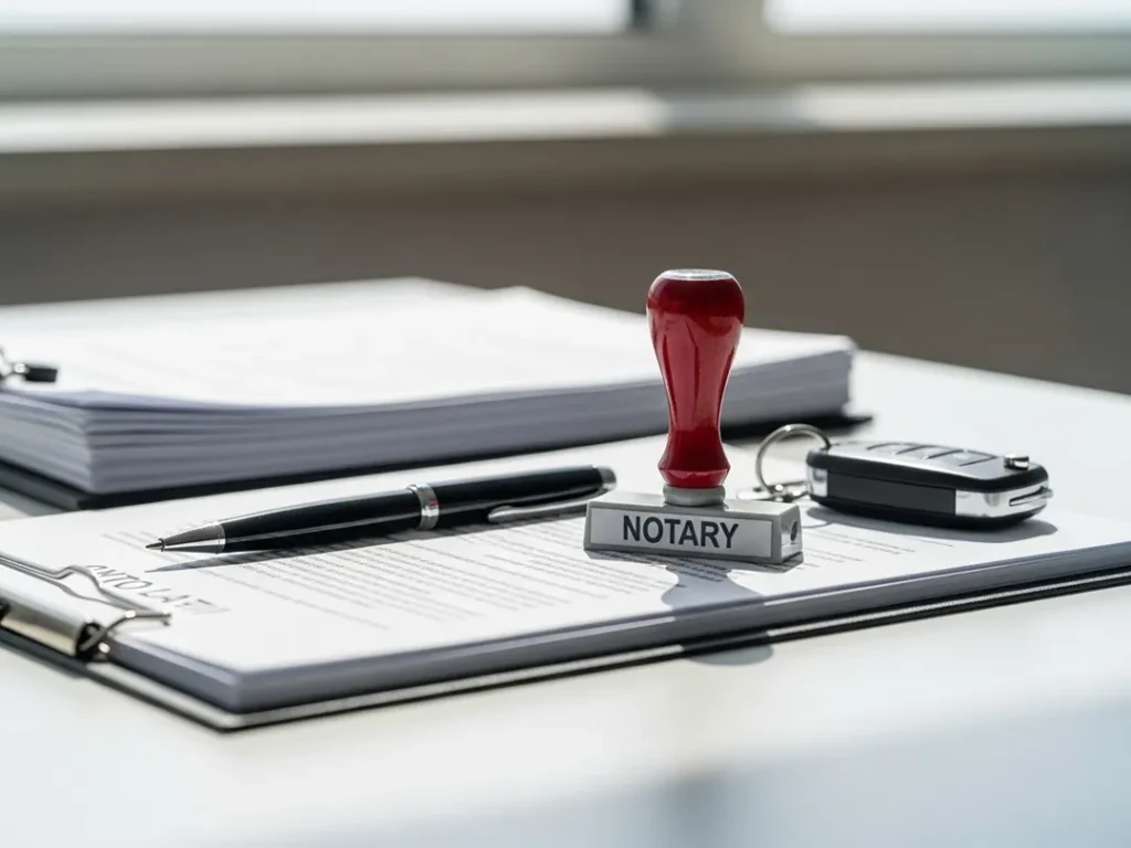 loan lease document notary auto finance paperwork