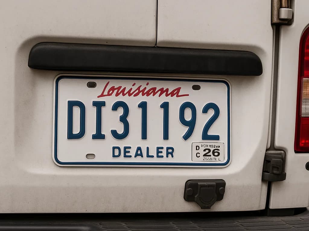 louisiana dealer plate commercial van dealer plate renewals